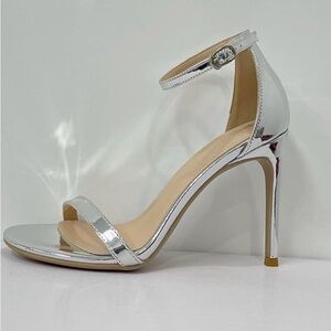 Elegant Silver Stiletto Heels